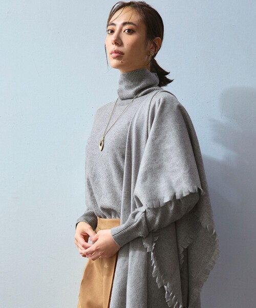 ニット セーター ピュアカシミヤ タートルネック レディース