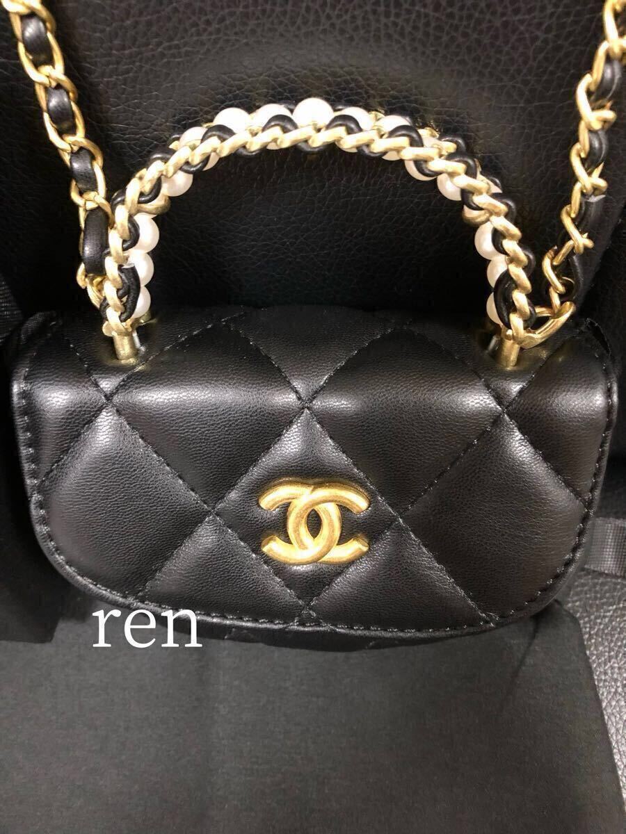 新品 CHANEL シャネル ノベルティ ショルダーバッグ ゴールドチェーン