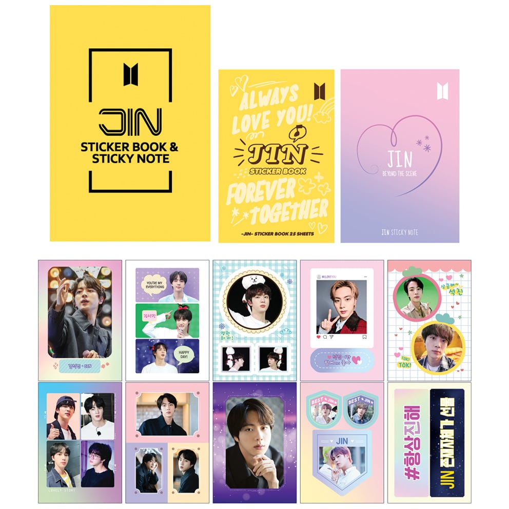 防弾少年団 (BTS) ジン (JIN) ステッカー & 粘着メモ紙セット | Pay ID