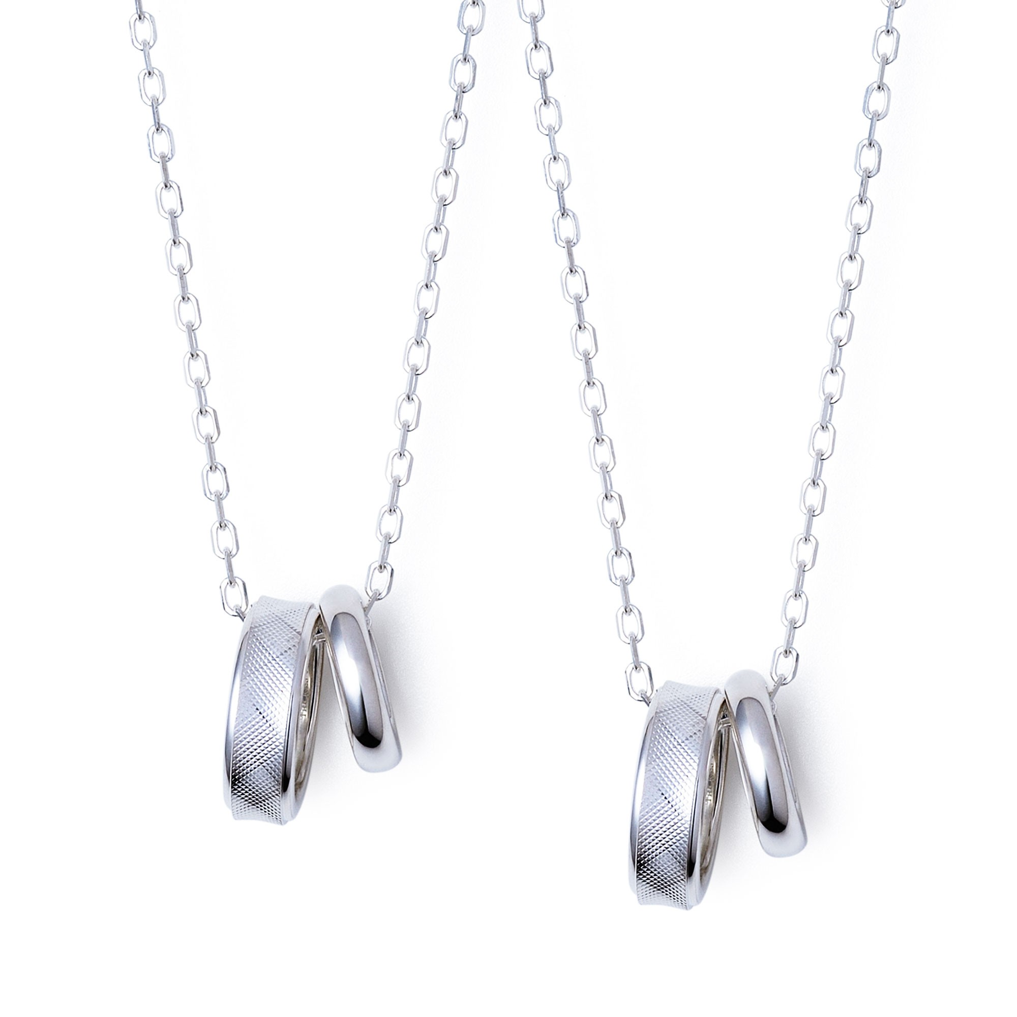 シルバー ペア ネックレス 2025-01N-P｜THE KISS（ザ・キッス）公式通販