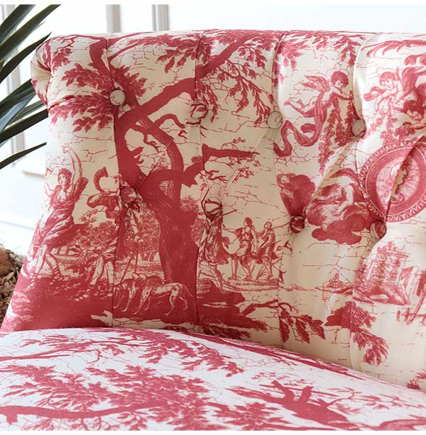 輸入家具 ボヌールチェア ラムズゲイトソファ 一人掛け レッド(赤