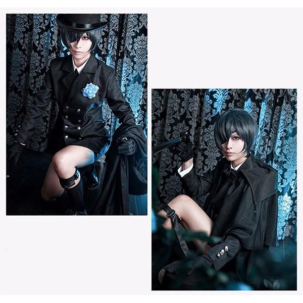 シエル コスプレ衣装 黒執事 豪華セット 葬式礼服 メンズスーツ シエル