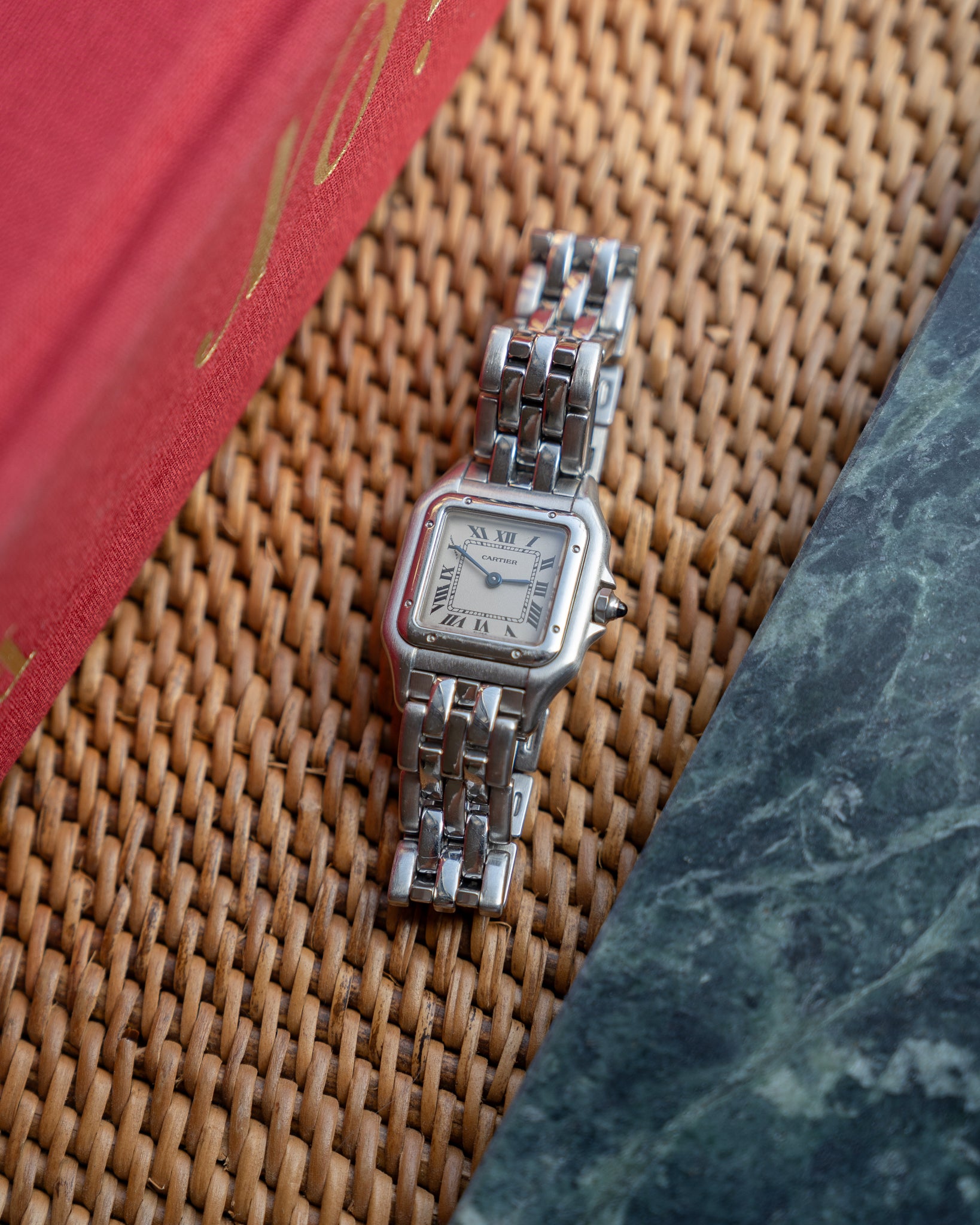 Cartier Panthere SM in steel ref. 1320, box & papers – Special Dial