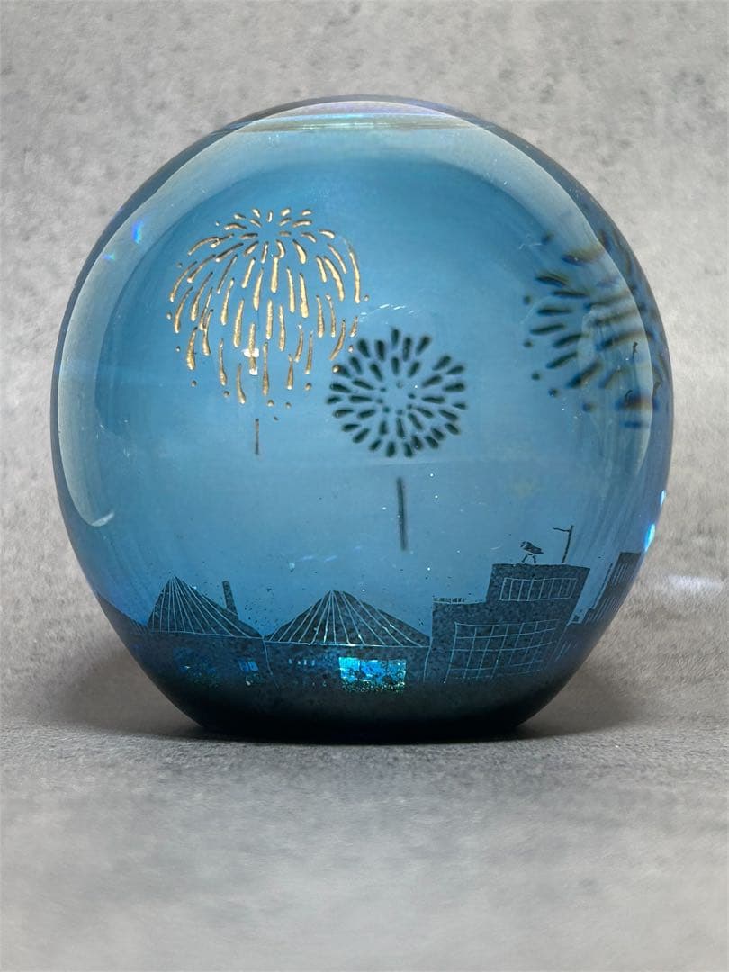 金津沙矢香 スノードーム 『花火』 金津沙矢香さんの夏のスノドーム | 力丸雑貨店